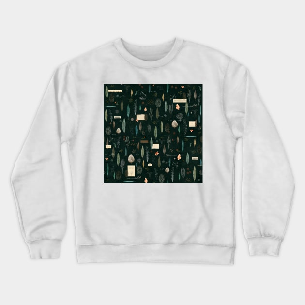 Emerald Forest Crewneck Sweatshirt by katherinequinnillustration